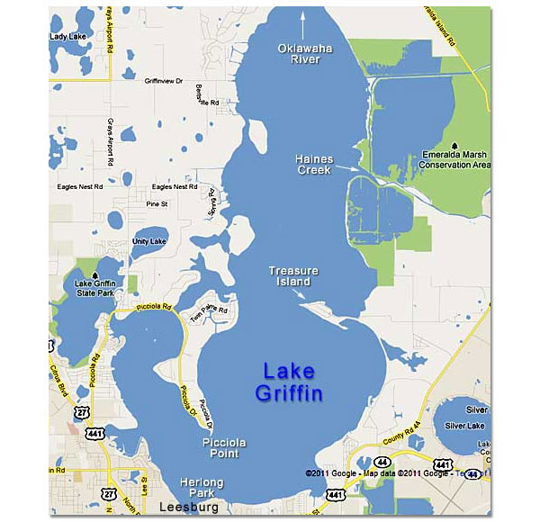 Harris Chain Lake Griffin Map