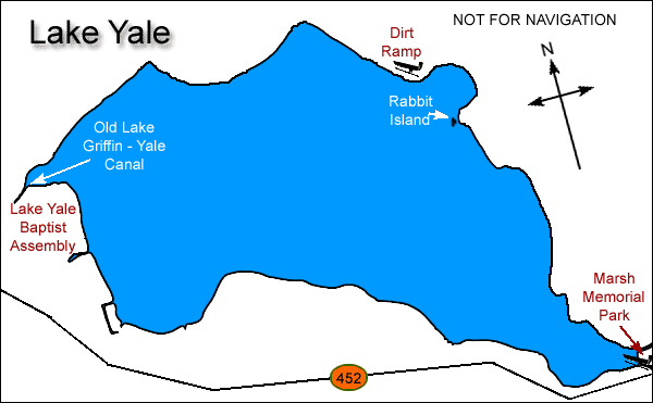 Lake Yale Fishing Map