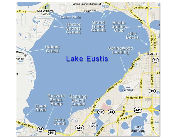 Harris Chain Lake Eustis Map